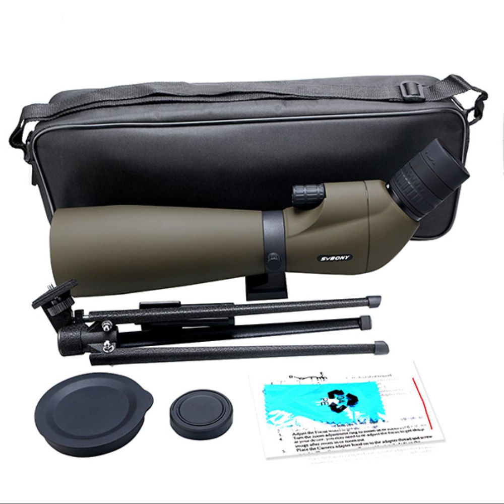 SV401 Army Green 20-60x80 Spotting Scope For Birdwatching Hunting
