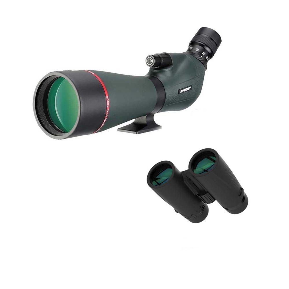 SV406P 20-60x80 ED Spotting Scopes-Binoculars combination for Bird Watching, Outdoor Viewing