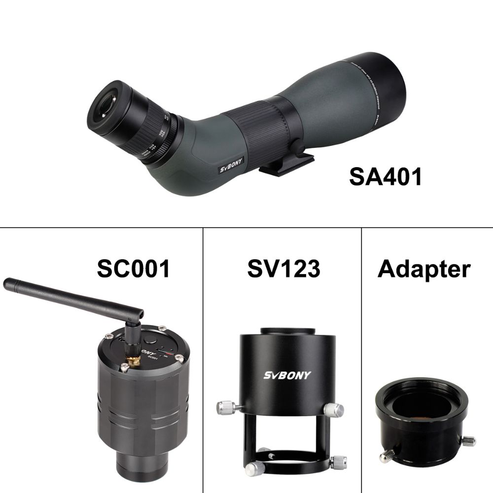 SA401 spotting scope+ SC001 wifi camera for birding