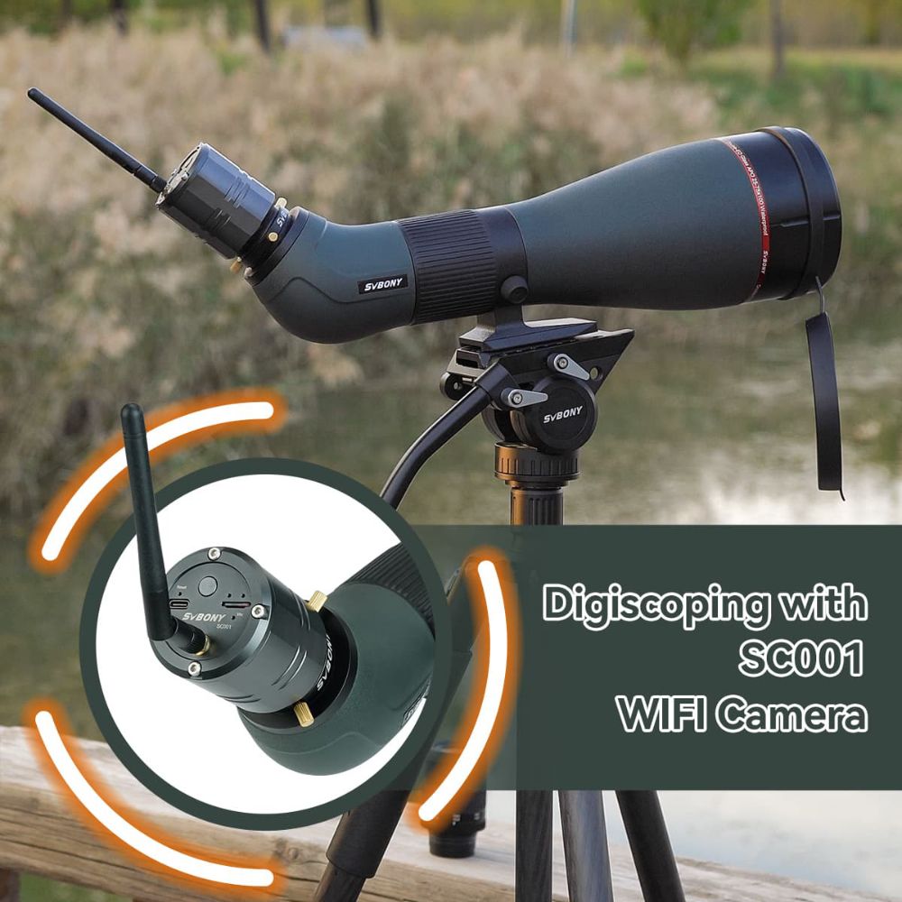 SA401 25-75X100 APO Spotting Scope-SC001 WiFi Camera for Birding