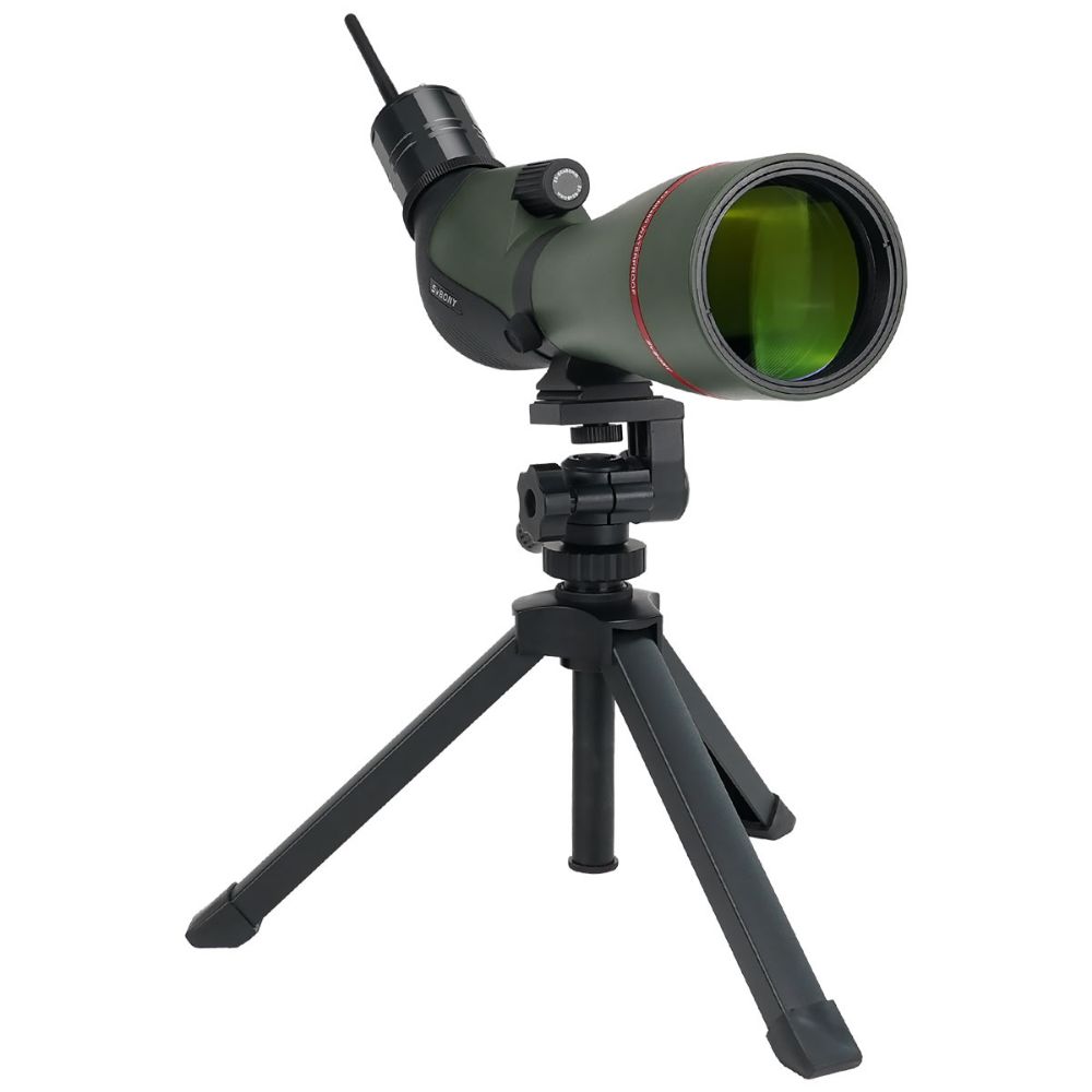 SVBONY SA412 Spotting Scope 20-60X80mm HD FMC With SC001 WIFI Camera & Upgraded Adjustable Desktop Tripod For Middle-range Shooting