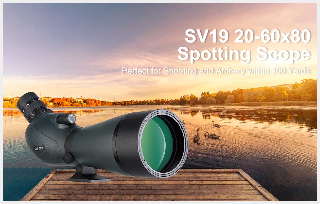 Svbony SV19 20-60x80 Spotting Scope Perfect for Shooting and Archery