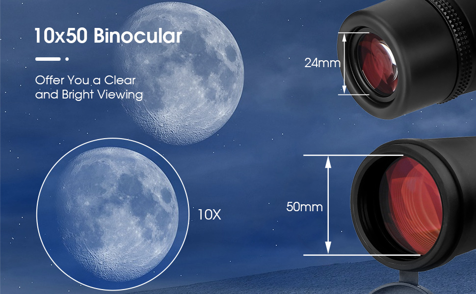 24mm eyepiece, 50mm objective lens diameter, JDP