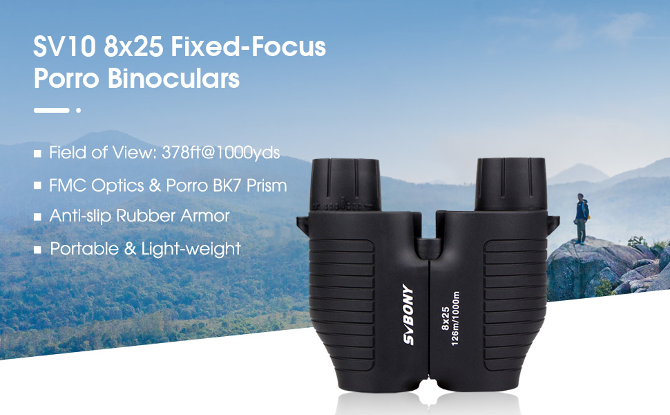 SV10 8x25 fixed binocular