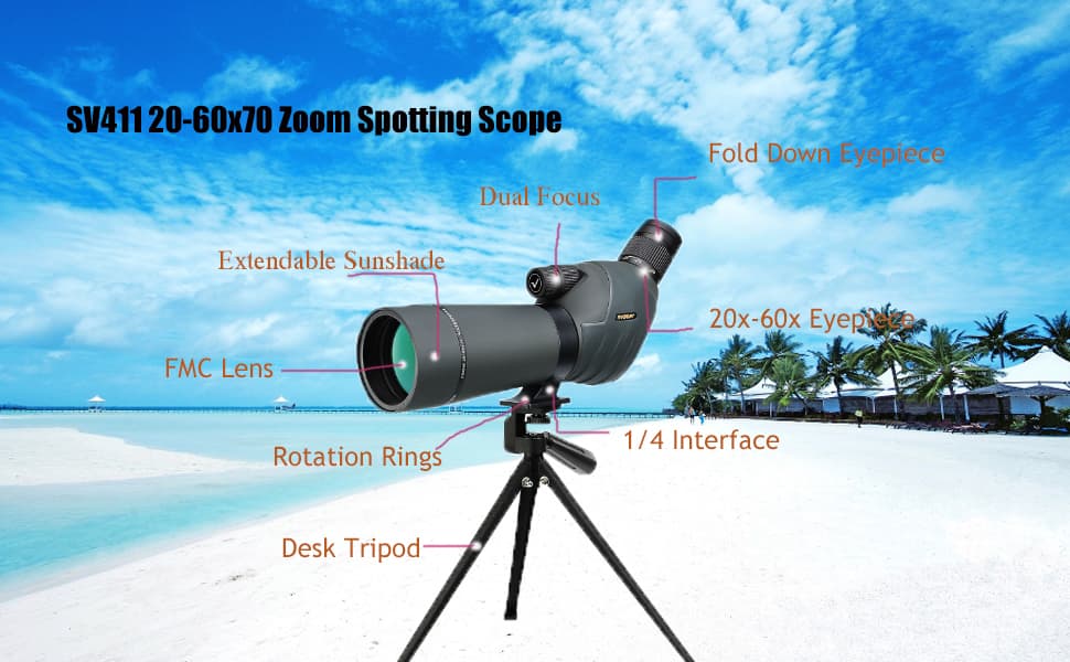 SV411 20-60x70 Zoom Spotting Scope
