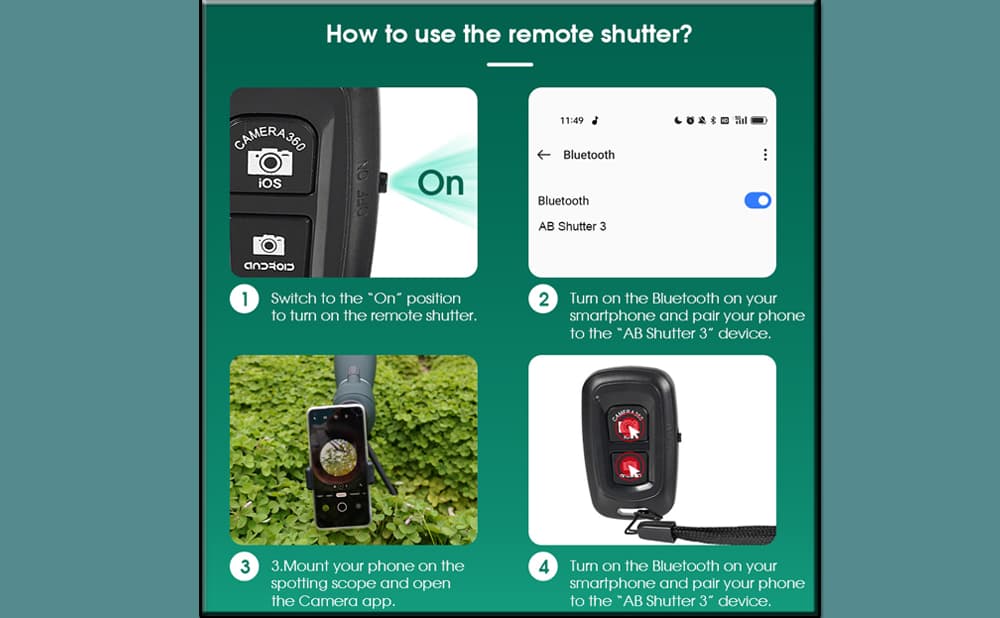 How to use the remote shutter?